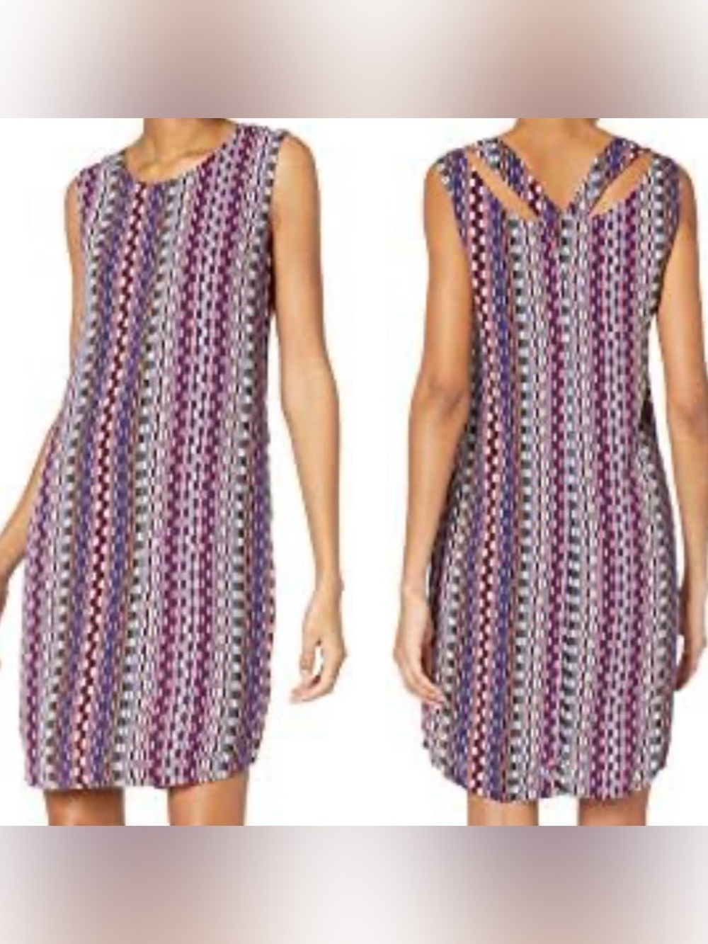 A|X Armani Exchange scoop neck sleeveless printed dress multicolored Size 4